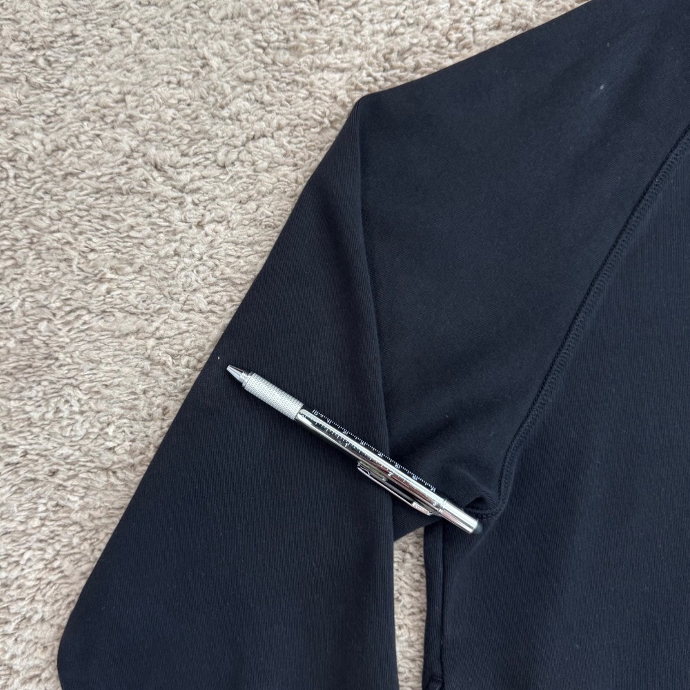 Grant Thomas Pullover Mens L 1/4 Zip Black and Red Cotton Sweatshirt Top Read - Picture 9 of 11